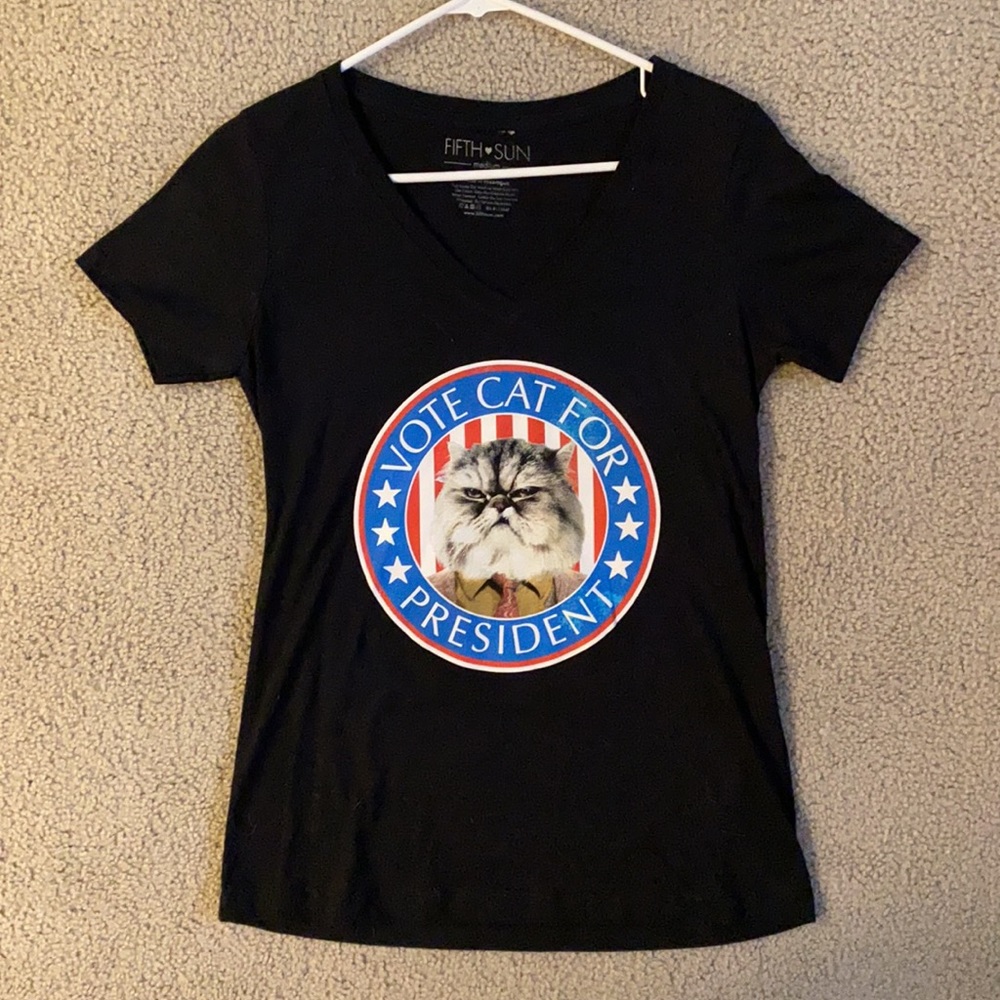 Vote Cat For President shirt medium